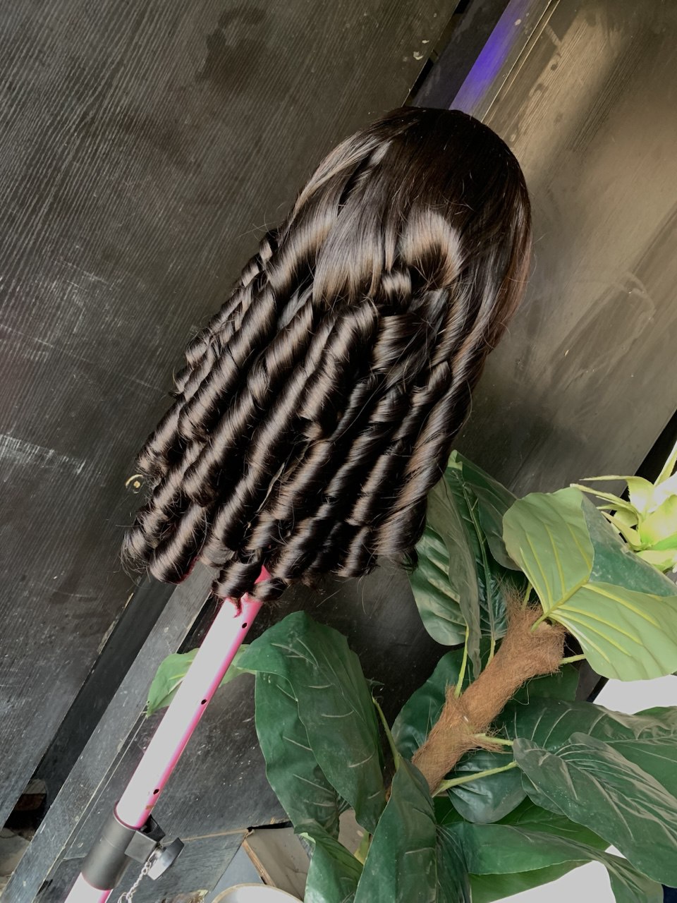 Before and after wig revamping Benin City