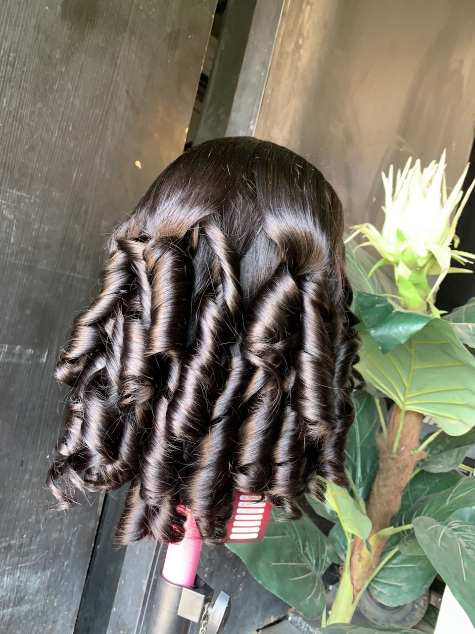 Before and after wig revamping Benin City